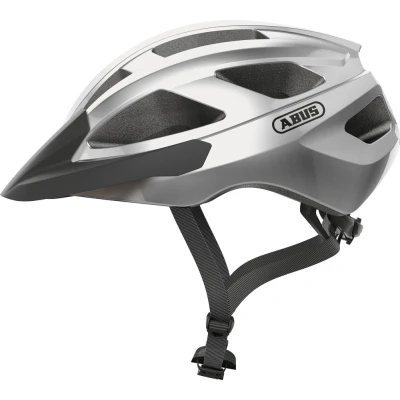 Afbeelding van ABUS Macator Racefietshelm, sportieve fietshelm voor beginners, ook geschikt vlechtdragers, dames en heren, zilver, maat L