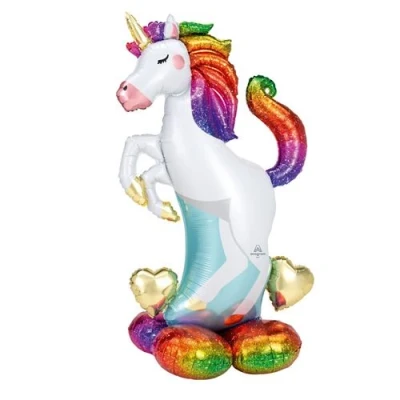 Image de Ballon géant de licorne debout 139cm