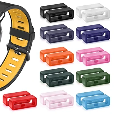 Afbeelding van Molain Reservelussen van siliconen voor smartwatch bandjes, Siliconen, Citrien
