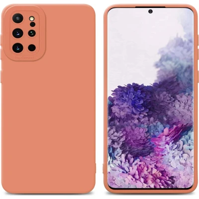 Afbeelding van Cadorabo Hoesje geschikt voor Samsung Galaxy S20 PLUS in Fluid LICHT ORANJE Beschermhoes gemaakt van flexibel TPU silicone Cover Case