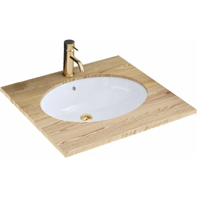 Afbeelding van REA Nel Onderbouwwastafel Waskom 47.5 x 39 20 cm Glans Wit