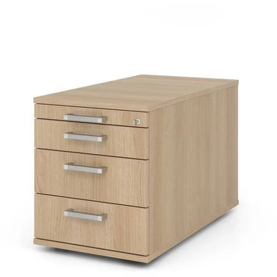 Afbeelding van Ladeblok 3 Lades Verrijdbaar Eik 42,8 x 80 51,2 cm Signa Tc30 CE