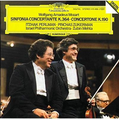 Afbeelding van Itzhak Perlman, Pinchas Zukerman, Israel Philharmonic Orchestra, Zubin Mehta Mozart: Sinfonia Concertante/Concertone (CD)