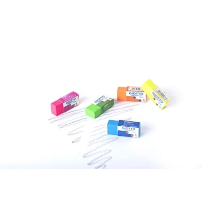 Afbeelding van Giotto 5 stuks neon mini gummetjes 025200
