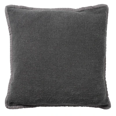 Afbeelding van Dutch Decor BOWIE Kussenhoes 45x45 cm van gewassen katoen Charcoal Gray antraciet