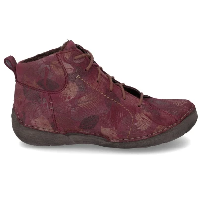 Afbeelding van Josef Seibel Fergey Veterboots, Dames, Maat: 36, Carmin Leer