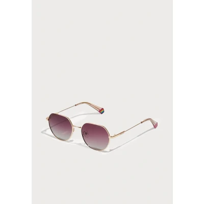 Afbeelding van Polaroid Unisex Zonnebril goldcoloured/violet, Maat: 54, Gold coloured/violet