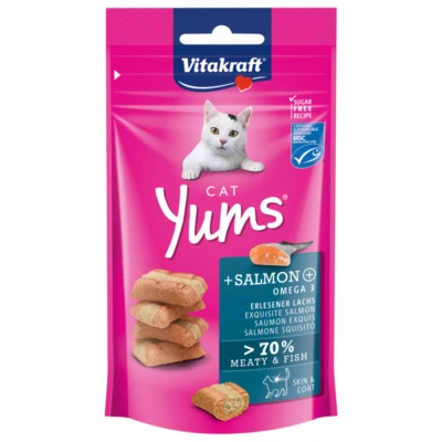 Afbeelding van Vitakraft Cat Yums 40 g Kattensnack Zalm