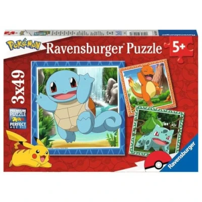 Image de Puzzle enfant 3x49 pièces Ravensburger Salamèche Pokémon