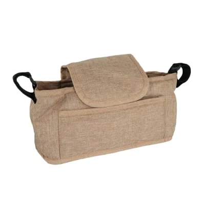 Afbeelding van Huisdierenwagen Organizer Beige Stijlvol, Praktisch en Waterbestendig Ruime Opbergruimte, Veilige Klittenbandriemen Elastisch Vak voor Drankjes Capaciteit 2 kg