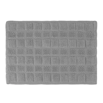 Afbeelding van Relaxdays badmat antislip badkamermat 60x40 cm uitstapmat douchemat wasbaar grijs