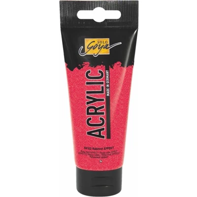 Afbeelding van Solo Goya Robijnrode Glitter Effect Acrylverf 100ml tube Hoge kwaliteit A merk