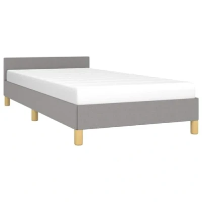 Afbeelding van vidaXL Eenpersoonsbedframe boxspringbed slaapkamer basis meubels huis rustruimte stof lichtgrijs 80x200 cm