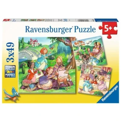 Afbeelding van Ravensburger puzzel Kleine prinsessen Legpuzzel 3x49 stukjes