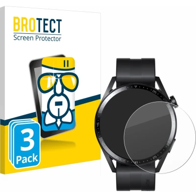 Afbeelding van BROTECT Screenprotector voor Huawei Watch GT 3 (46 mm) Folie Beschermfolie Beschermglas transparant (3 Stuks)