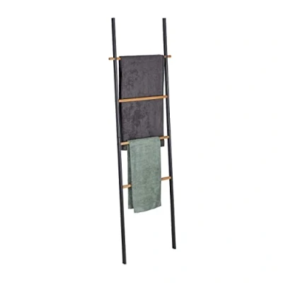 Afbeelding van Relaxdays, Handdoekhouders + handdoekhaken, Handdoekladder