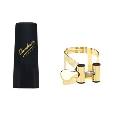 Image de Saxophones VANDOREN Ligature M/O Soprano FINITION OR ET COUVRE BEC PLASTIQUE LC56DP saxophone