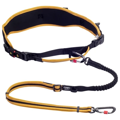 Afbeelding van Rogz Air Tech Sport Riem &amp; Lijn Zwart&amp;Oker Hondenhalsbandset L/Xl