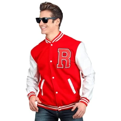 Afbeelding van Widmann Leraar &amp; Professor Scholier Student Kostuum College Jack High School USA Man Rood, Wit / Beige Medium Large Carnavalskleding Verkleedkleding