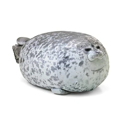 Afbeelding van NatureMan Chubby Pluche kussen van katoen, zeehond, maat S