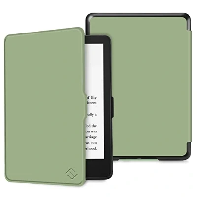 Afbeelding van Fintie beschermhoes voor Kindle Paperwhite 6,8 inch (11e generatie 2021) en Signature Edition de dunste lichtste met automatische slaap/wake (pastelgroen)