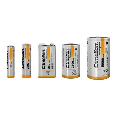 Afbeelding van 9V NiMH batterij 8,45 volt met 200 mAh 1 stuk HR6F22 afmetingen 26,1 x 15,2 48,5 mm