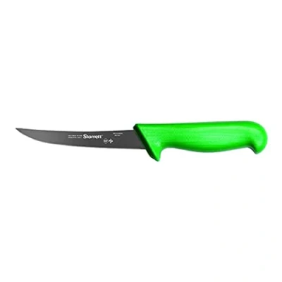 Afbeelding van Starrett Professional Boning Knife BKG106 5 Narrow Curved 5&#039; (130 mm) Ultra Sharp Sanitized Steel Blade Green Handle Kitchen Chef&#039;s