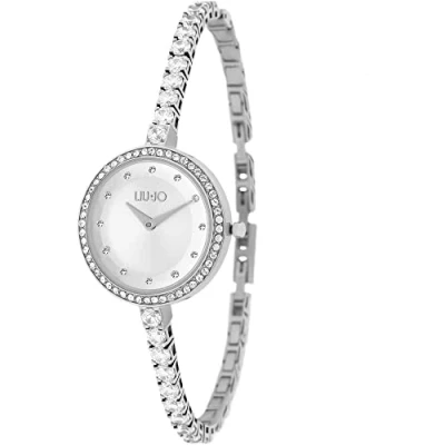 Afbeelding van Liu Jo TLJ1830 Dameshorloge, analoog, kwarts, met roestvrijstalen armband, zilverkleurig, riem, zilver., riem