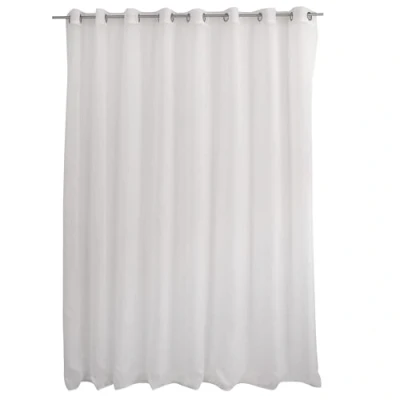 Afbeelding van Enjoy Home Zandstraalgordijn 16 zilveren ogen diameter 4 cm 100% gezandstraald polyester 300 x 240 kleur: wit