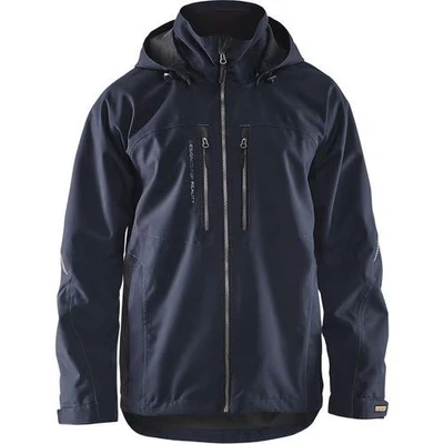 Image de Veste hiver technique marine foncé/noir, matériau respirant étanche
