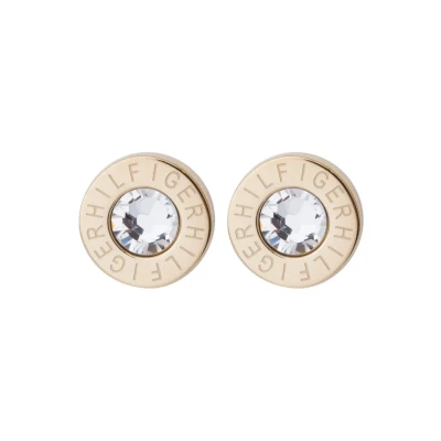 Afbeelding van Tommy Hilfiger Classic Signature Oorbellen goldcoloured, Dames, Maat: One Size, Gold coloured