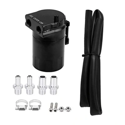 Afbeelding van EBTOOLS Olietank, 300 ml universele aluminium auto motor olietank tank kit (zwart)