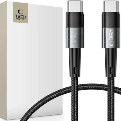 Afbeelding van TECH PROTECT ULTRABOOST TYPE C KABEL PD100W/5A 25CM GRIJS