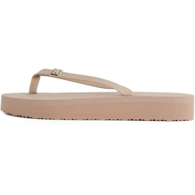 Afbeelding van Tommy Hilfiger Teensandalen, Dames, Maat: 36, Claystone Kunststof