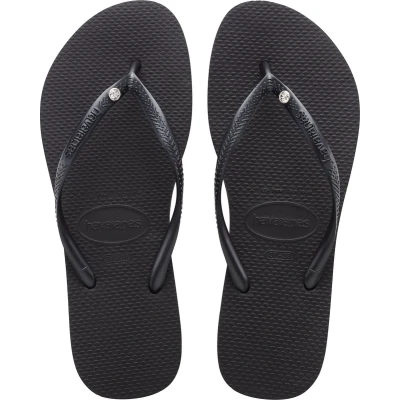 Afbeelding van Havaianas FLIP FLOP SLIM Crystal Swarovski II Teenslippers, Maat: 39 40, Black Natuurrubber