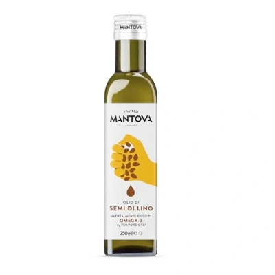 Afbeelding van Lijnzaadolie 250 ml Nutraceutische olie 100% Natuurlijk en zuiver Gezondheid &amp; Welzijn rijk aan omega 3 Voedsellijnzaadolie Hoge kwaliteit Broeders Mantua sinds 1905