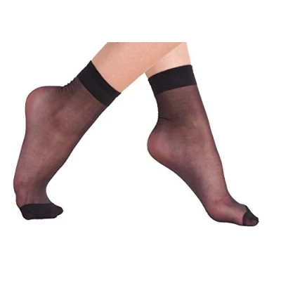 Afbeelding van VCA 5, 10, 15 of 20 paar dunne denier sokken met comfortabele rand, zwart