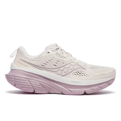 Afbeelding van Saucony Guide 18 Hardloopschoenen voor op de weg, Dames, Maat: 40, Moon/quail Textiel/ synthetisch