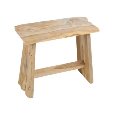 Afbeelding van H&amp;S Collection Krukje plantentafel teak hout lichtbruin 40 x 20 35 cm