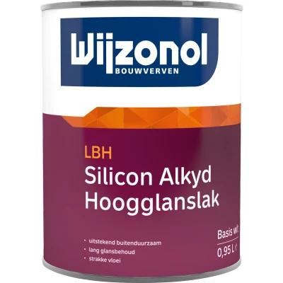 Afbeelding van Wijzonol LBH Silicon Alkyd Hoogglanslak 0,5 liter Houtverf