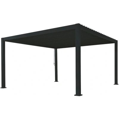 Afbeelding van Overkapping vierkant L Rota 300 x 400 cm Matt royal grey Suns
