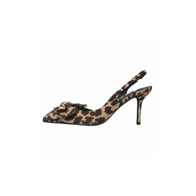 Afbeelding van Sacha Dames Leopard slingback pumps met strik Maat 39
