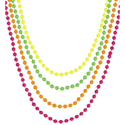 Afbeelding van W WIDMANN MILANO Party Fashion 05843 Set van 4 neon parelkettingen voor carnaval, themafeest