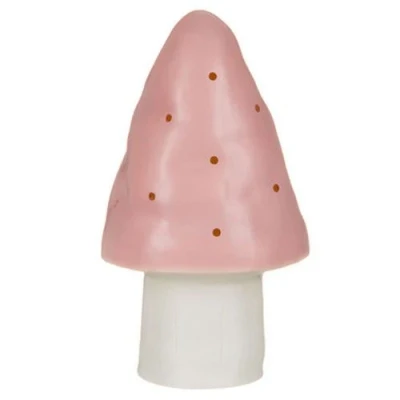 Afbeelding van Heico lamp paddenstoel vintage roze 28 cm