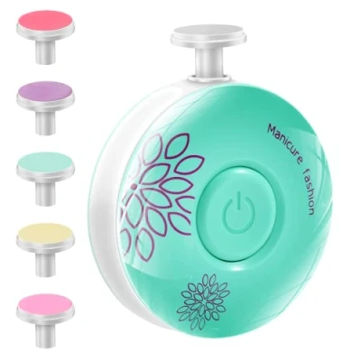 Image de Brencco lime à ongles électrique pour enfants avec six têtes d&#039;affûtage interchangeables, bébé faible bruit, adaptée tous les âges