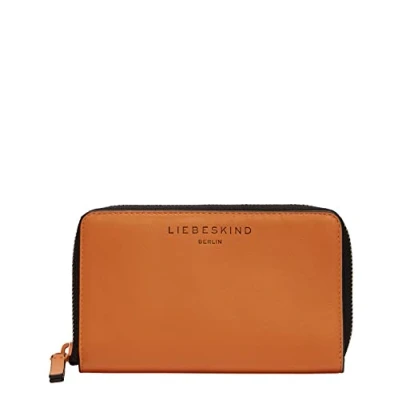 Afbeelding van LIEBESKIND BERLIN Leren Kaarthoes Geri 2 Heavy Pebble Arcie Card Case Vitamin Neonoranje