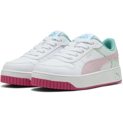 Afbeelding van Puma Carina Street Unisex Sneakers laag voor kinderen, Maat: 31, White/rose mauve/aquatic Hoogwaardig imitatieleer