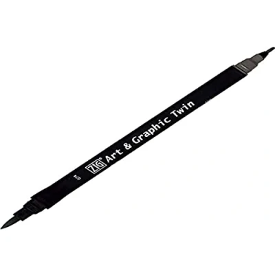 Afbeelding van ZIG Art &amp; Graphic Twin Tip brush marker Dark Gray