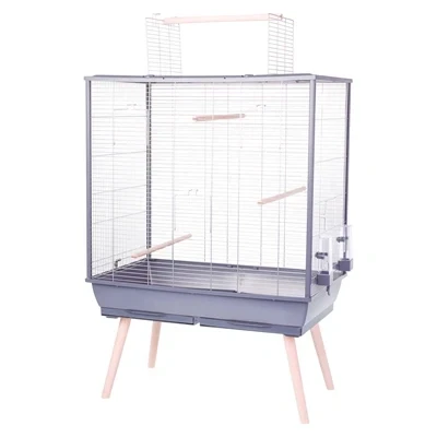 Afbeelding van Zolux Neolife 80 Vogelkooi Vogelverblijven 81x48x130 cm Grijs