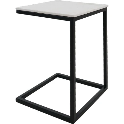 Afbeelding van Laptoptafel Mitch Marmer Wit/Zwart